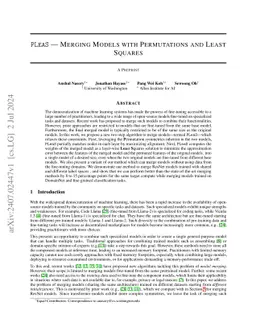 PLeaS -- Merging Models with Permutations and Least Squares