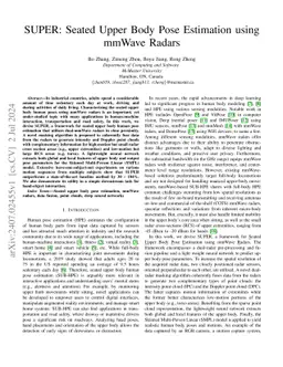 SUPER: Seated Upper Body Pose Estimation using mmWave Radars