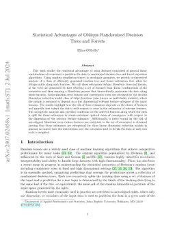 Statistical Advantages of Oblique Randomized Decision Trees and Forests