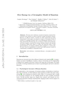 Free Energy in a Circumplex Model of Emotion