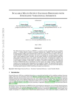 Scalable Multi-Output Gaussian Processes with Stochastic Variational Inference