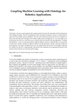 Coupling Machine Learning with Ontology for Robotics Applications