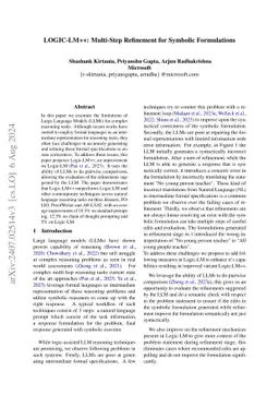 LOGIC-LM++: Multi-Step Refinement for Symbolic Formulations
