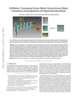 HOIMotion: Forecasting Human Motion During Human-Object Interactions
  Using Egocentric 3D Object Bounding Boxes