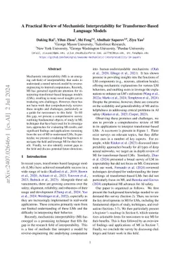 A Practical Review of Mechanistic Interpretability for Transformer-Based Language Models