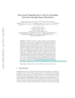 Adversarial Magnification to Deceive Deepfake Detection through Super
  Resolution