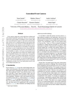 Generalized Event Cameras