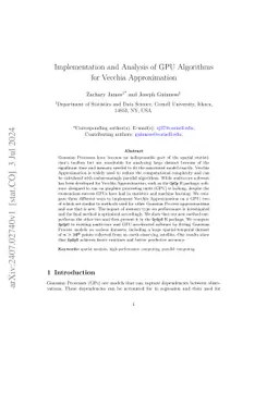 Implementation and Analysis of GPU Algorithms for Vecchia Approximation