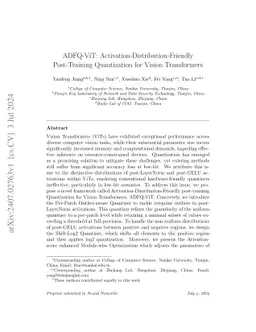ADFQ-ViT: Activation-Distribution-Friendly Post-Training Quantization
  for Vision Transformers