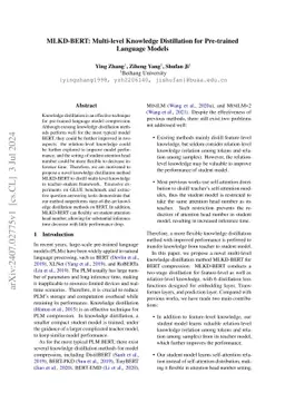 MLKD-BERT: Multi-level Knowledge Distillation for Pre-trained Language
  Models