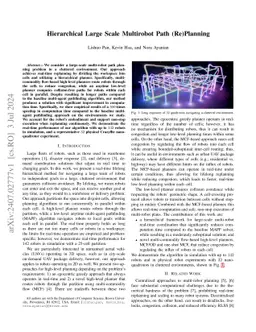 Hierarchical Large Scale Multirobot Path (Re)Planning