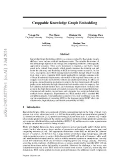 Croppable Knowledge Graph Embedding