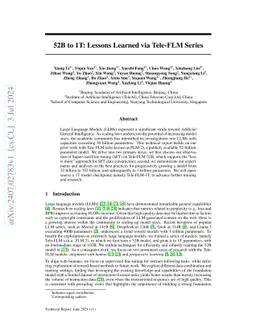 52B to 1T: Lessons Learned via Tele-FLM Series