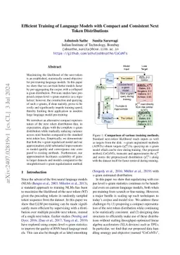 Efficient Training of Language Models with Compact and Consistent Next
  Token Distributions
