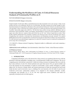 Understanding the Resilience of Caste: A Critical Discourse Analysis of
  Community Profiles on X