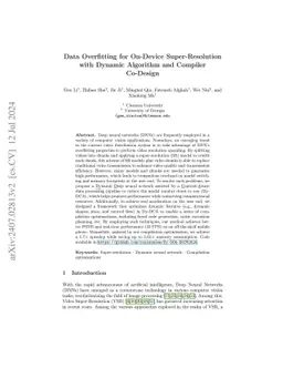 Data Overfitting for On-Device Super-Resolution with Dynamic Algorithm
  and Compiler Co-Design