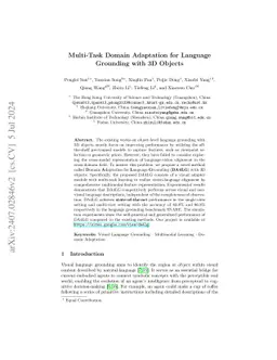 Multi-Task Domain Adaptation for Language Grounding with 3D Objects