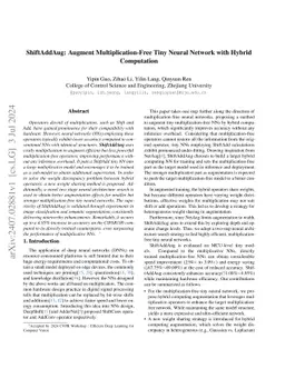 ShiftAddAug: Augment Multiplication-Free Tiny Neural Network with Hybrid
  Computation
