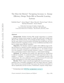 The More the Merrier? Navigating Accuracy vs. Energy Efficiency Design
  Trade-Offs in Ensemble Learning Systems