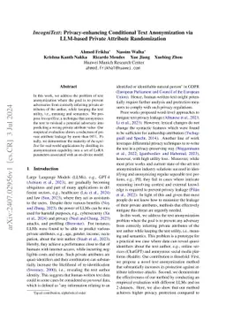 IncogniText: Privacy-enhancing Conditional Text Anonymization via LLM-based Private Attribute Randomization