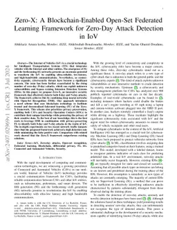 Zero-X: A Blockchain-Enabled Open-Set Federated Learning Framework for
  Zero-Day Attack Detection in IoV