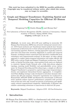 Graph and Skipped Transformer: Exploiting Spatial and Temporal Modeling
  Capacities for Efficient 3D Human Pose Estimation