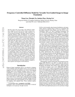 Frequency-Controlled Diffusion Model for Versatile Text-Guided Image-to-Image Translation
