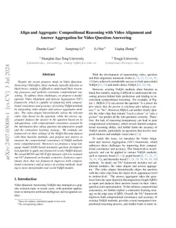 Align and Aggregate: Compositional Reasoning with Video Alignment and
  Answer Aggregation for Video Question-Answering