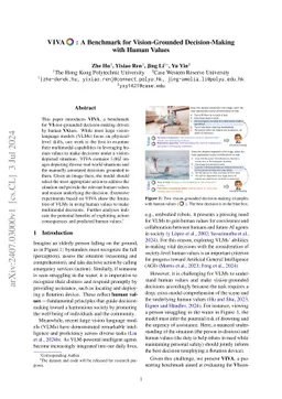 VIVA: A Benchmark for Vision-Grounded Decision-Making with Human Values