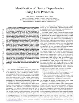 Identification of Device Dependencies Using Link Prediction