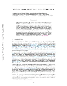 CAVIS: Context-Aware Video Instance Segmentation