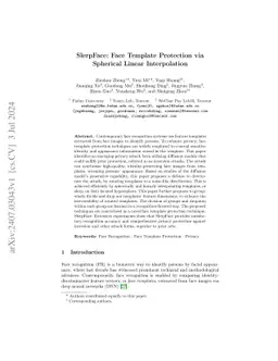 SlerpFace: Face Template Protection via Spherical Linear Interpolation