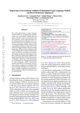 Improving Conversational Abilities of Quantized Large Language Models
  via Direct Preference Alignment