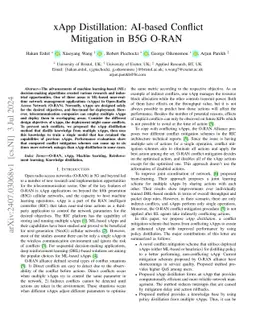 xApp Distillation: AI-based Conflict Mitigation in B5G O-RAN