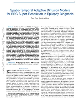 Generative AI Enables EEG Super-Resolution via Spatio-Temporal Adaptive Diffusion Learning