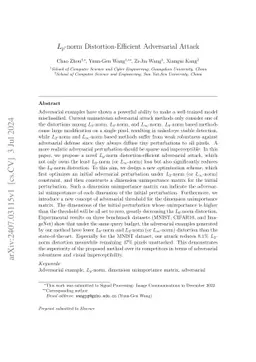 $L_p$-norm Distortion-Efficient Adversarial Attack