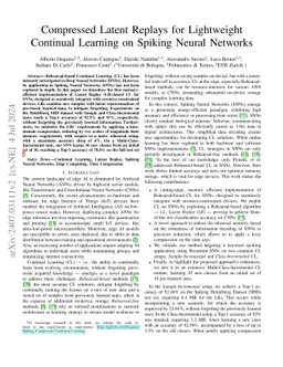 Compressed Latent Replays for Lightweight Continual Learning on Spiking
  Neural Networks