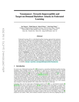 Venomancer: Towards Imperceptible and Target-on-Demand Backdoor Attacks
  in Federated Learning