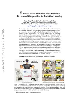 Bunny-VisionPro: Real-Time Bimanual Dexterous Teleoperation for
  Imitation Learning