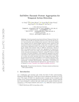 DyFADet: Dynamic Feature Aggregation for Temporal Action Detection