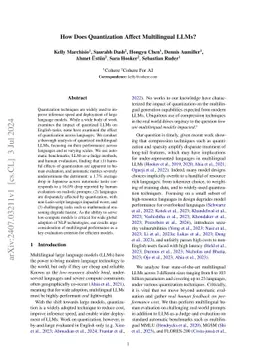 How Does Quantization Affect Multilingual LLMs?