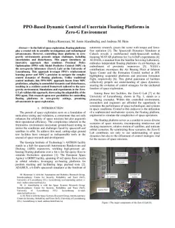 PPO-based Dynamic Control of Uncertain Floating Platforms in the Zero-G
  Environment