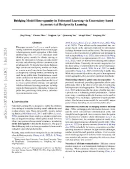 Bridging Model Heterogeneity in Federated Learning via Uncertainty-based
  Asymmetrical Reciprocity Learning
