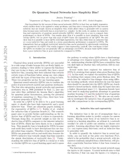 Do Quantum Neural Networks have Simplicity Bias?