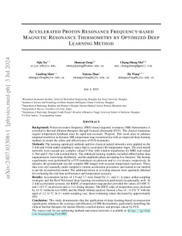 Accelerated Proton Resonance Frequency-based Magnetic Resonance
  Thermometry by Optimized Deep Learning Method