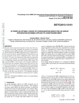 Is there an optimal choice of configuration space for Lie group
  integration schemes applied to constrained MBS?