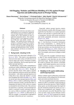 Soft Begging: Modular and Efficient Shielding of LLMs against Prompt
  Injection and Jailbreaking based on Prompt Tuning