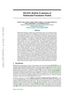 HEMM: Holistic Evaluation of Multimodal Foundation Models