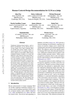 Human-Centered Design Recommendations for LLM-as-a-Judge