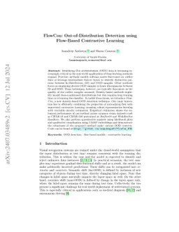 FlowCon: Out-of-Distribution Detection using Flow-Based Contrastive
  Learning